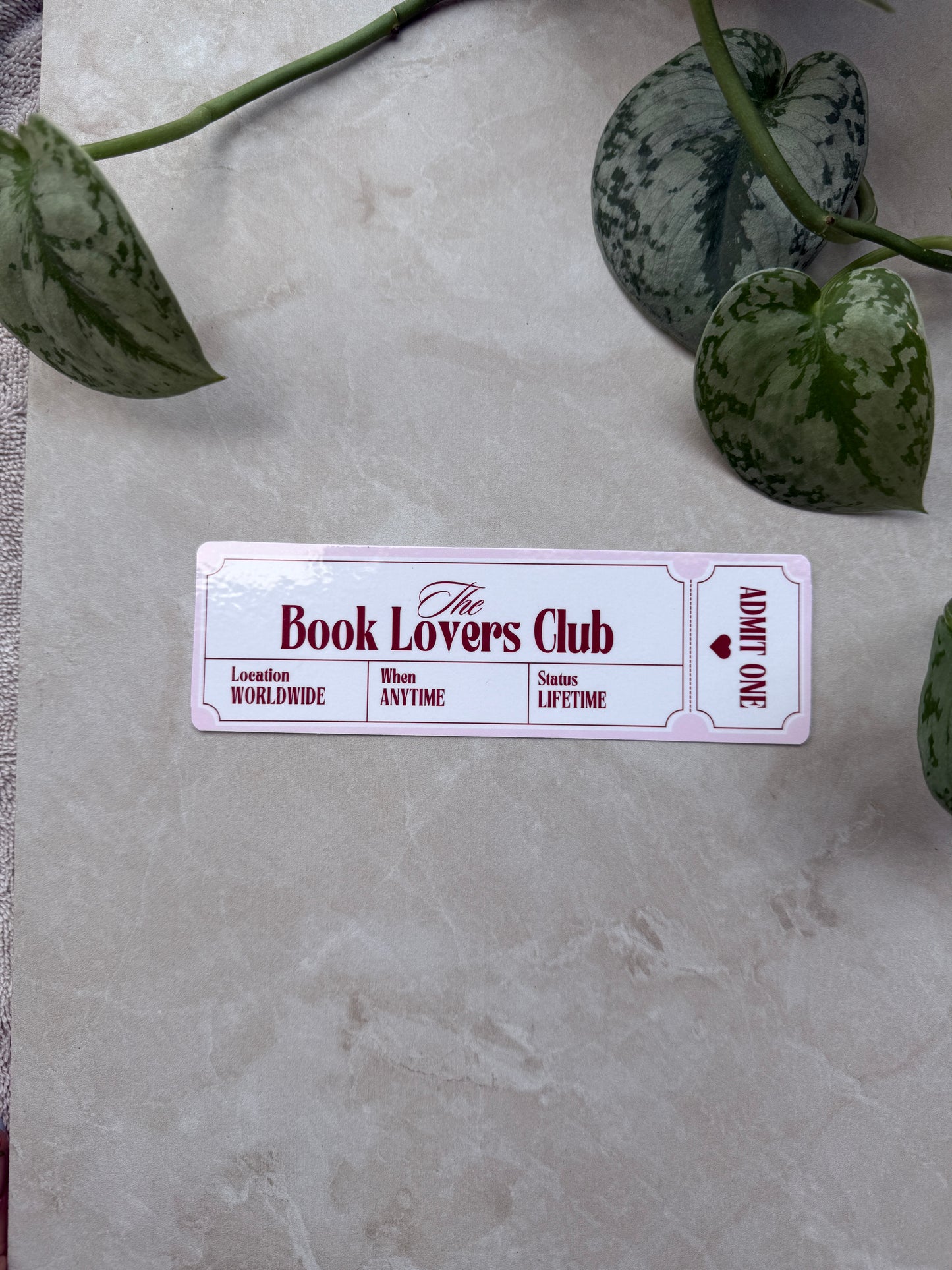 Book Lovers Club Bookmark