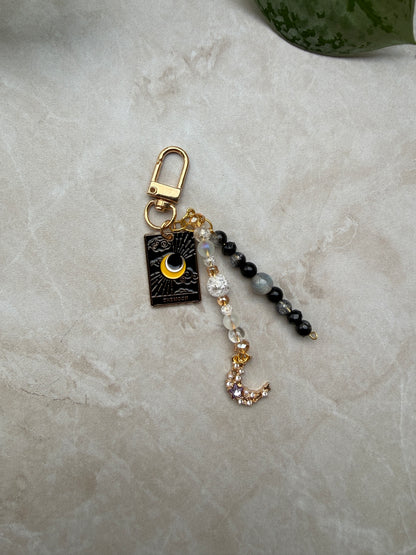 The Moon Tarot Card Keychain