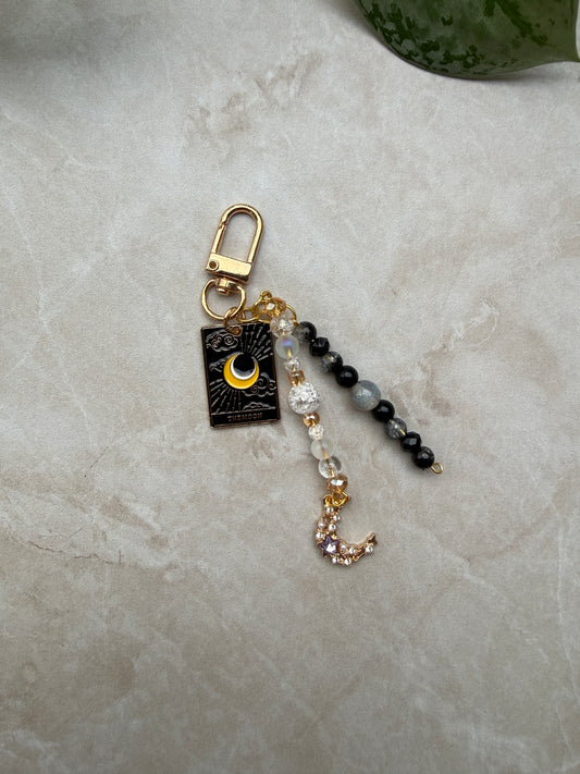 The Moon Tarot Card Keychain
