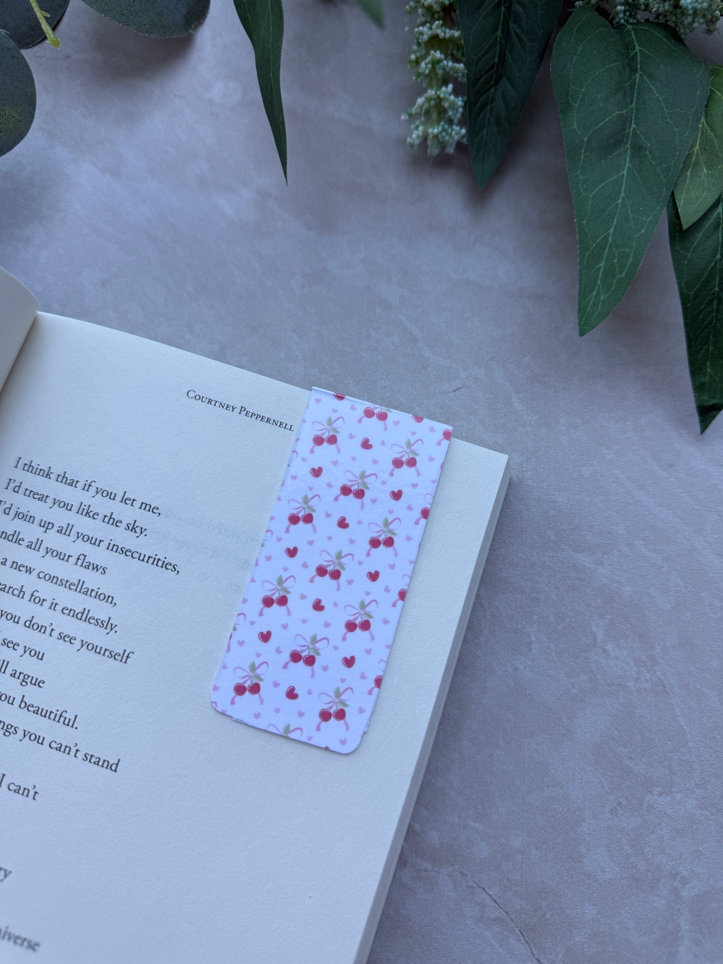 Cherry Magnetic Bookmark