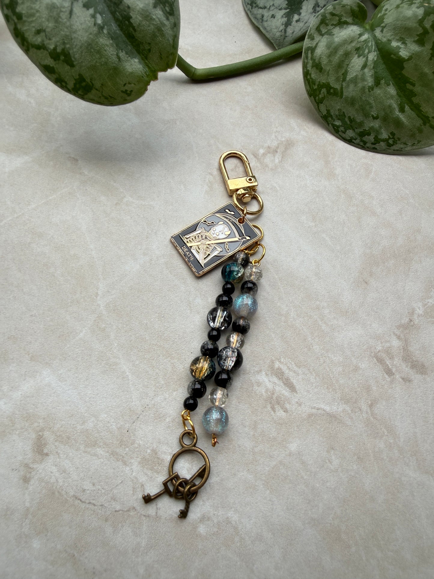Death Tarot Card Keychain