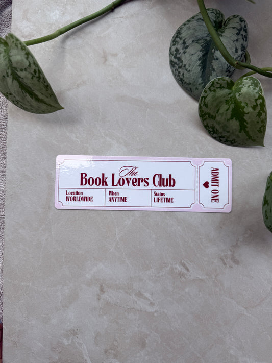 Book Lovers Club Bookmark