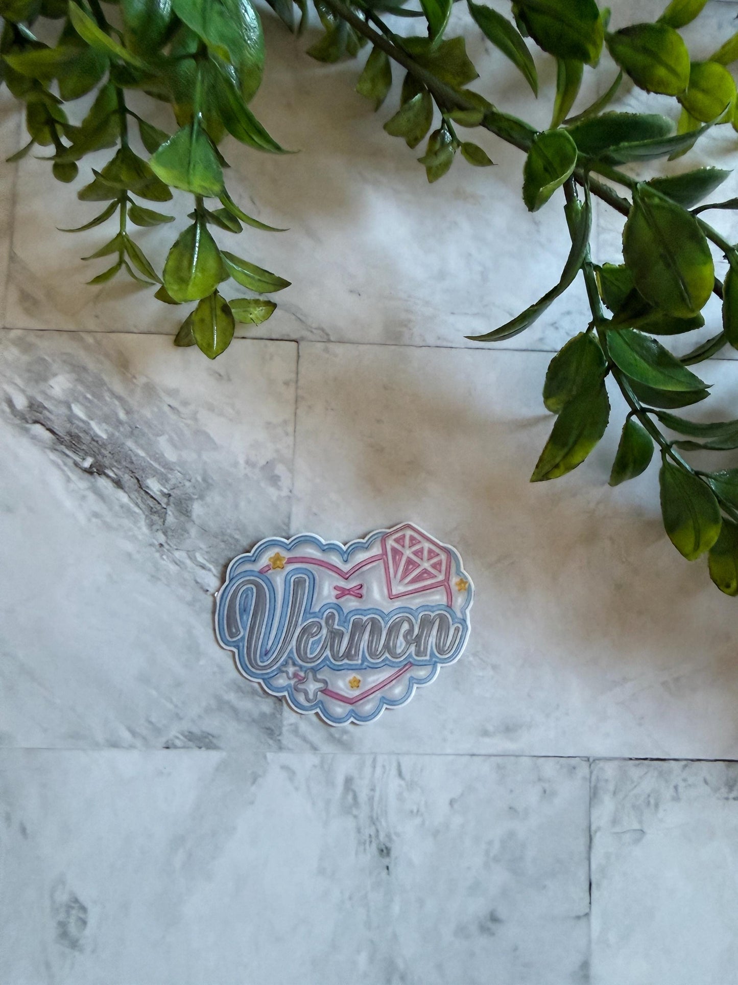 seventeen heart name stickers svt carat