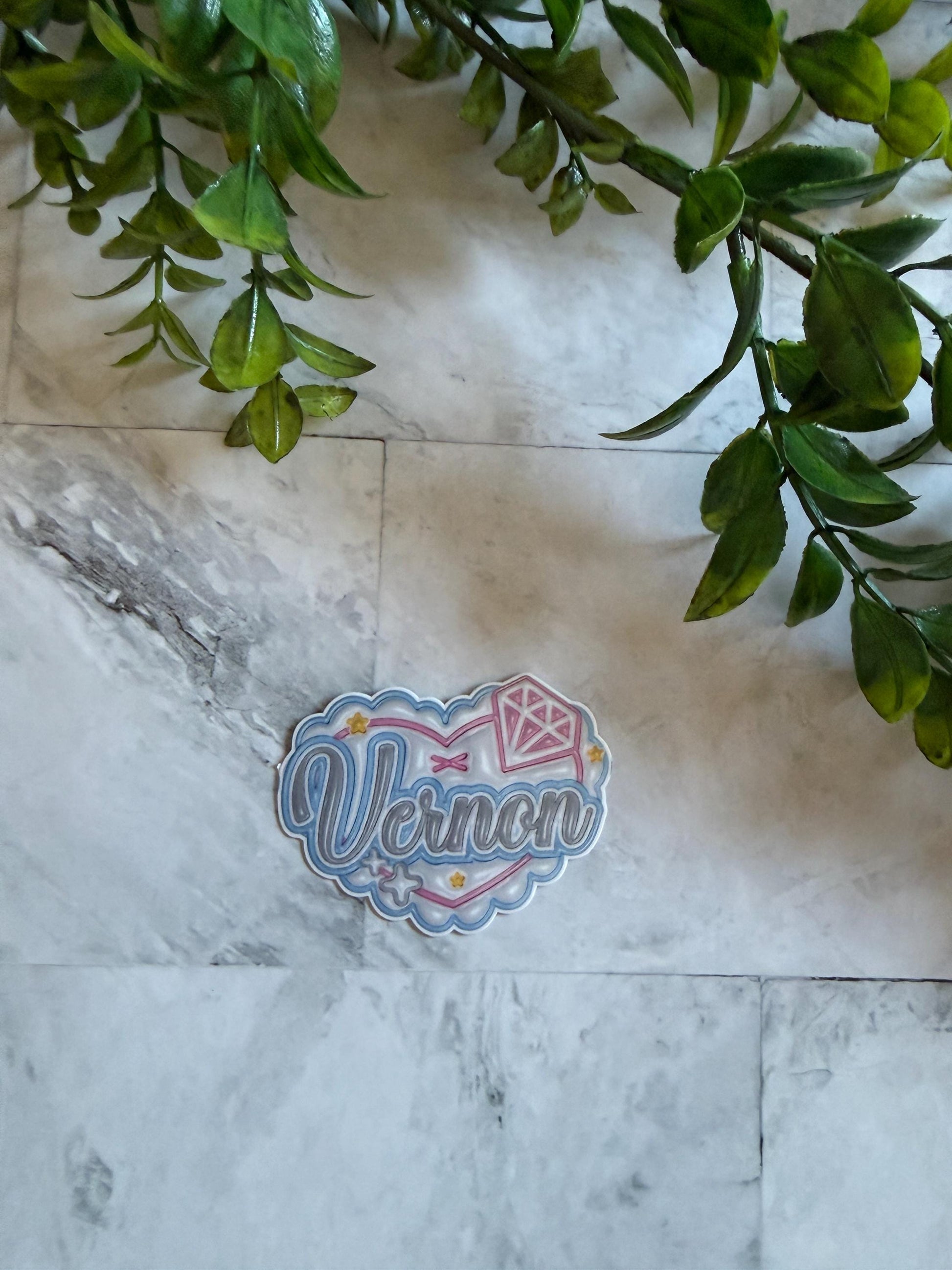 seventeen heart name stickers svt carat