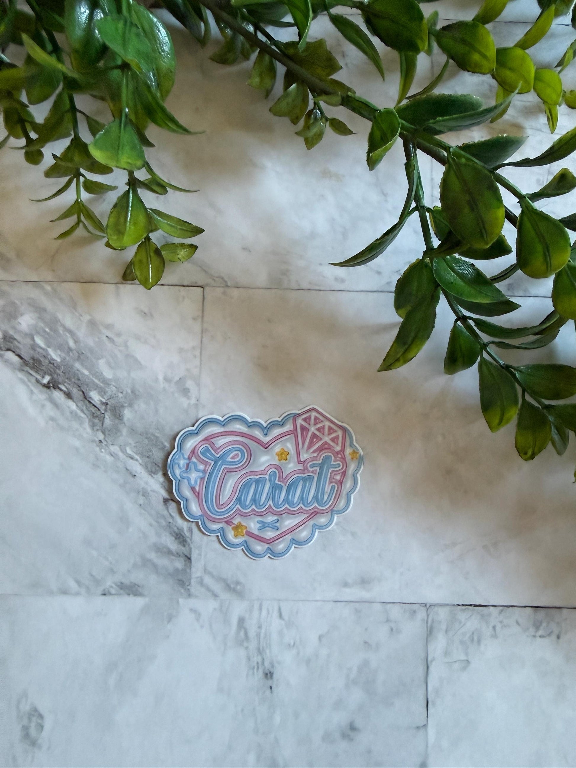 seventeen heart name stickers svt carat