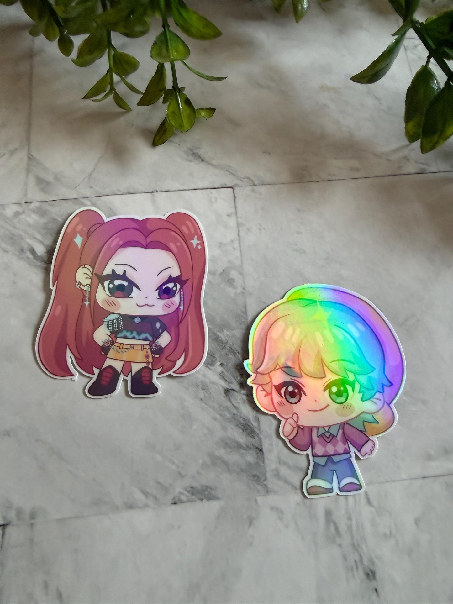 Kpop demon hunters stickers huntrix saja boys