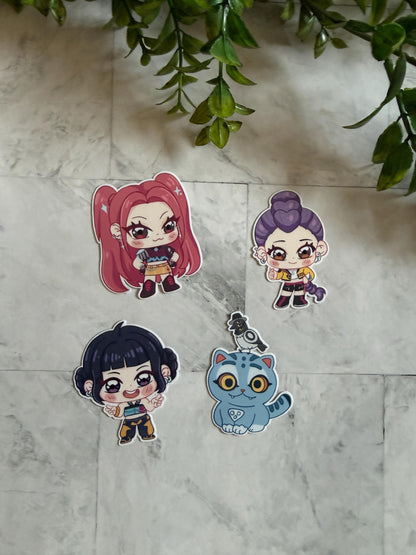 Kpop demon hunters stickers huntrix saja boys