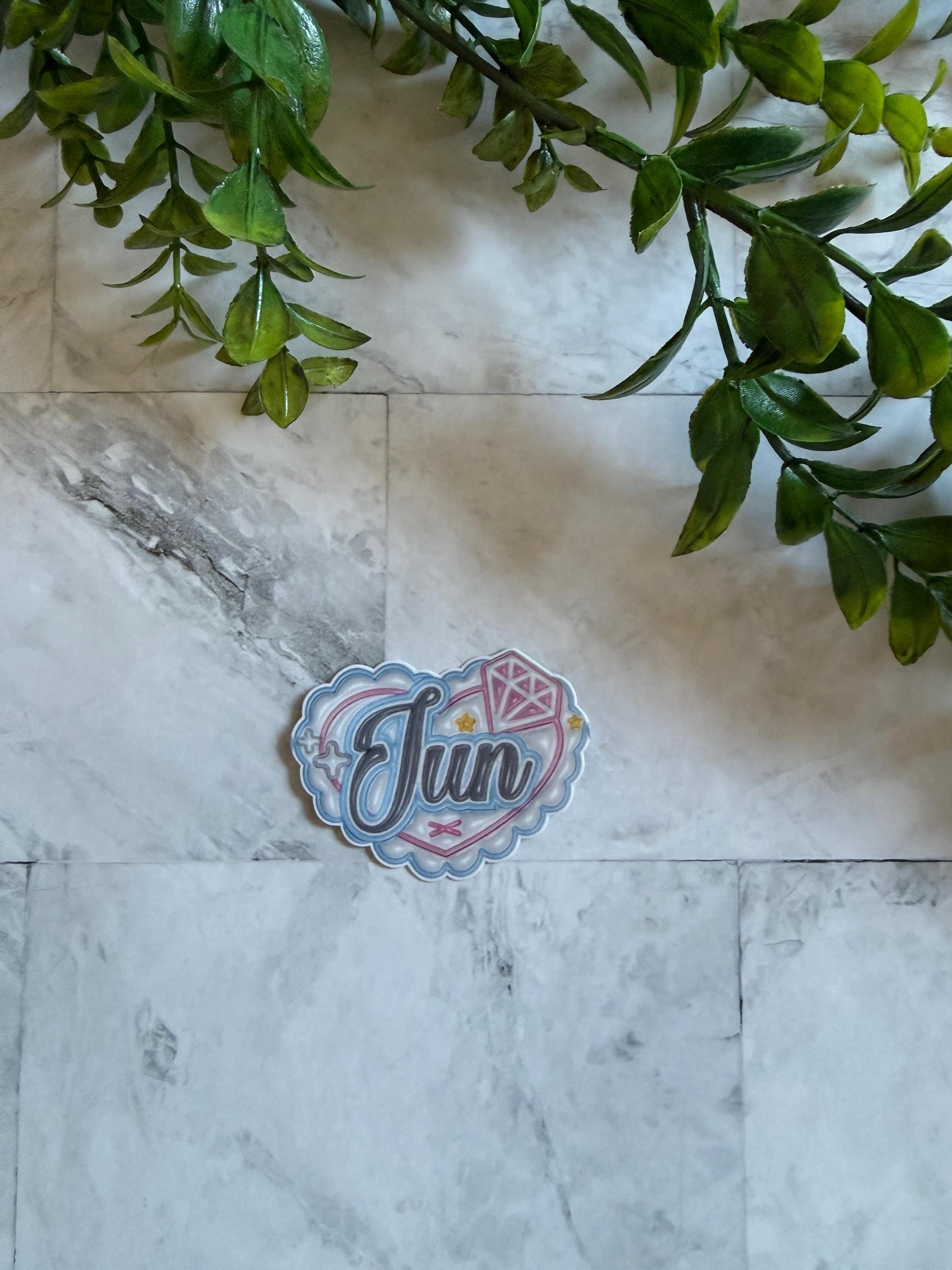 seventeen heart name stickers svt carat