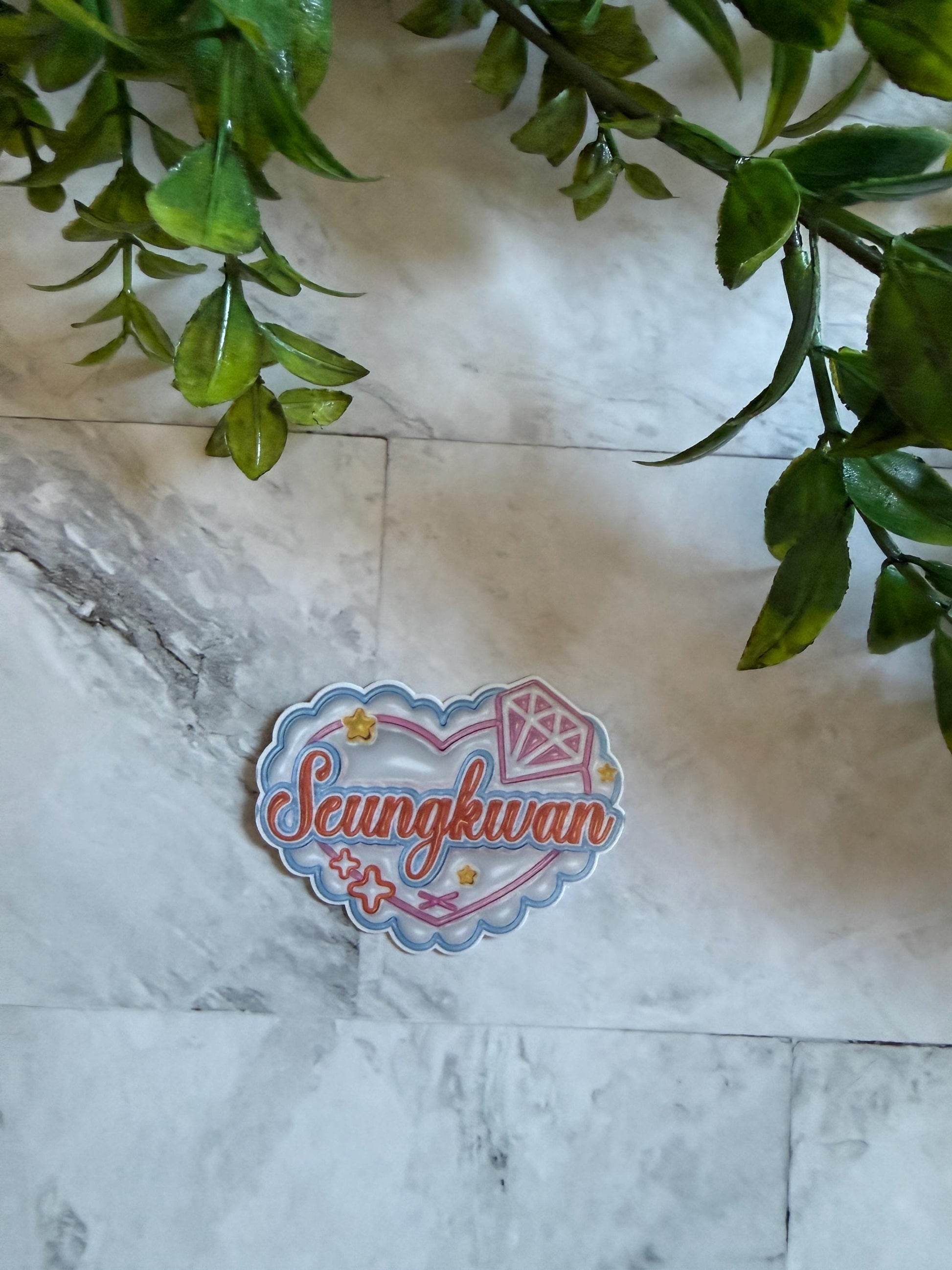 seventeen heart name stickers svt carat