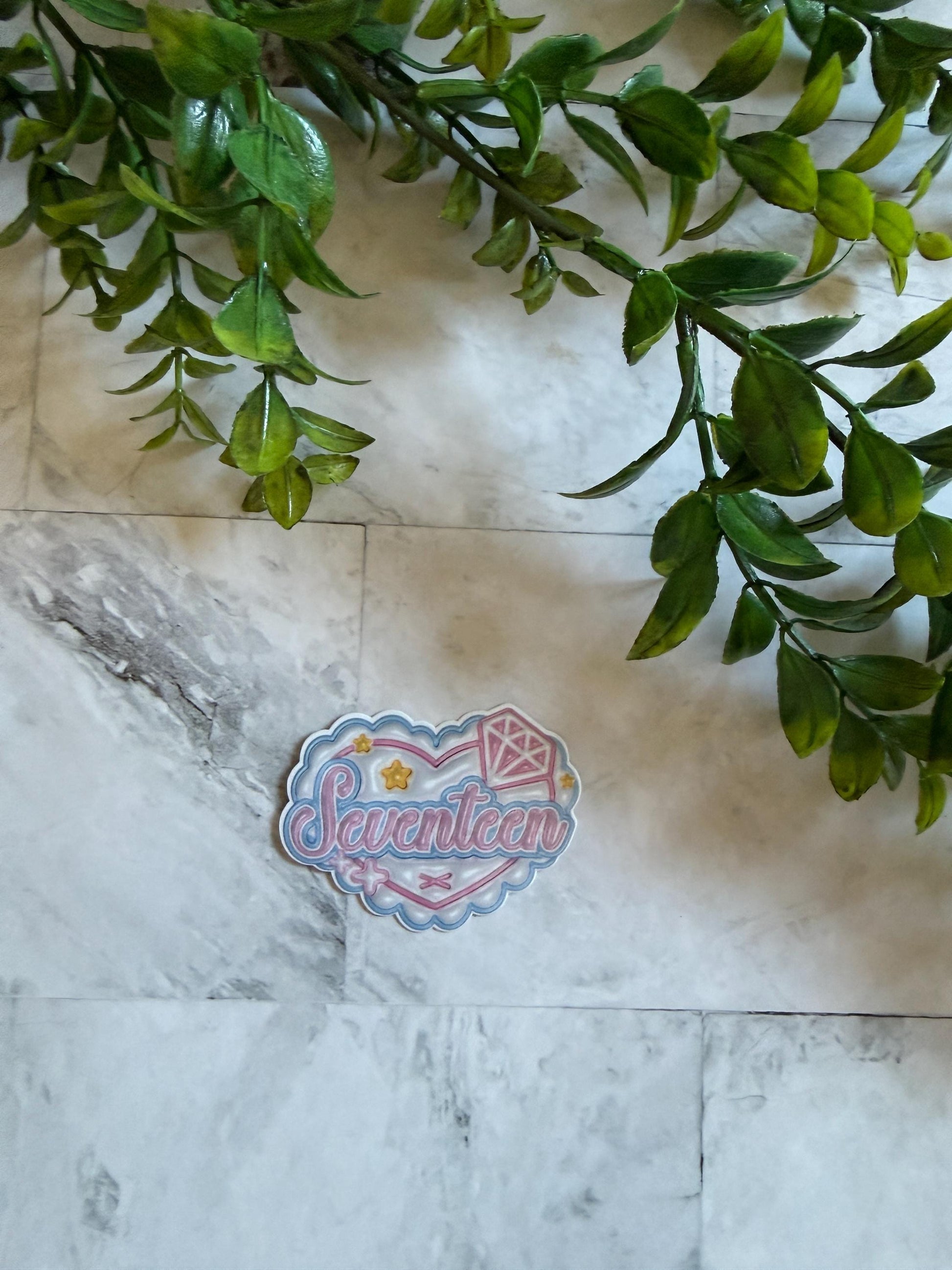 seventeen heart name stickers svt carat