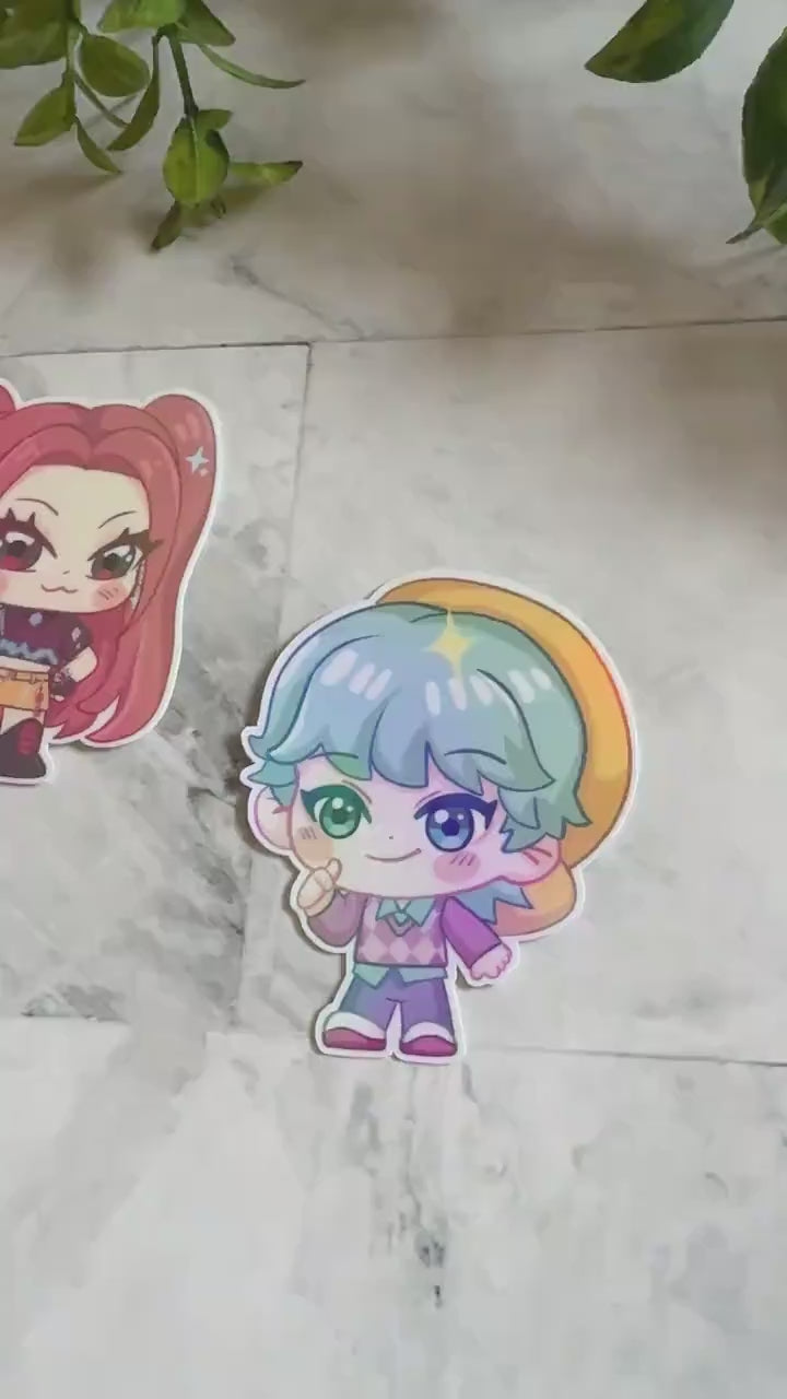 Kpop demon hunters stickers huntrix saja boys